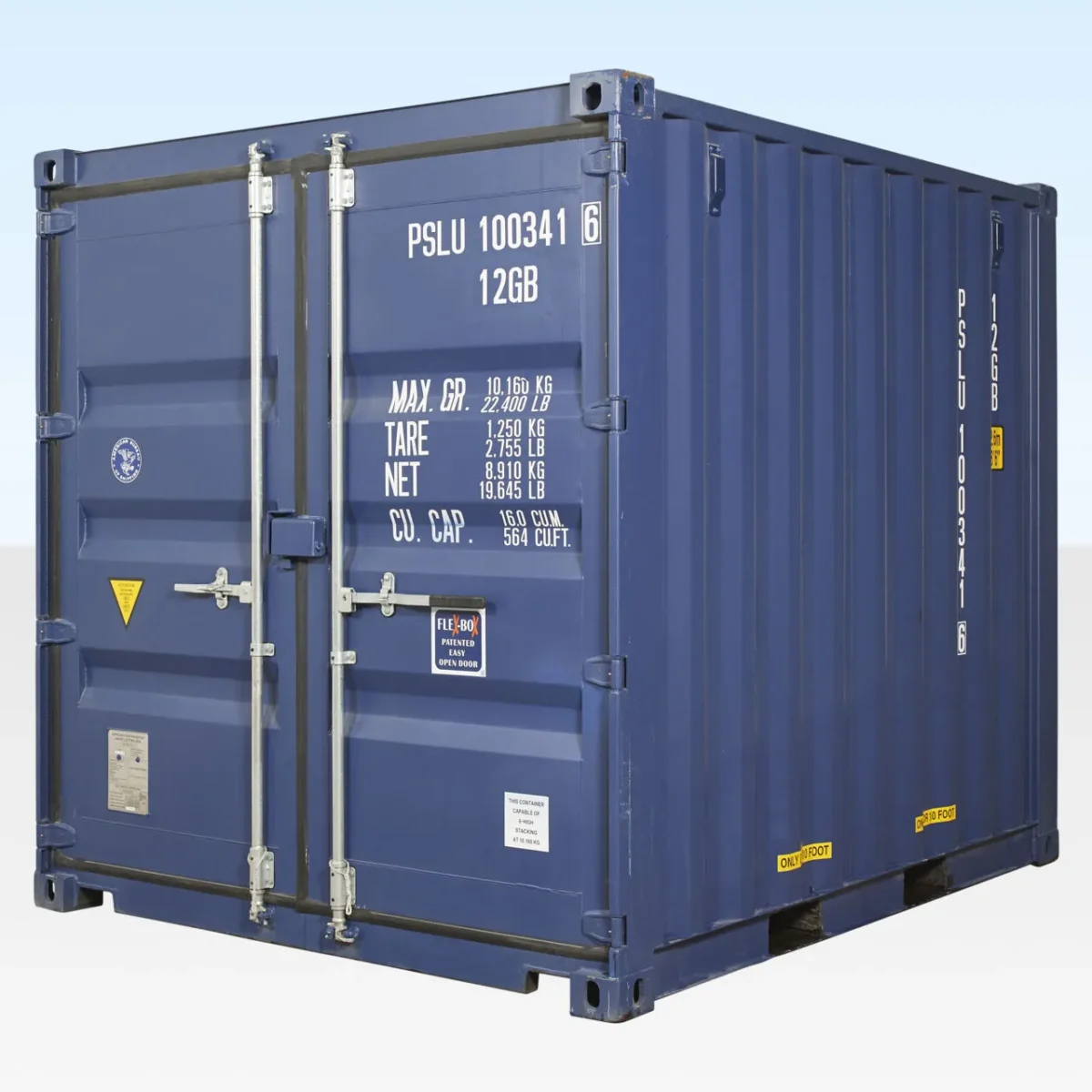 10ft X 8ft Shipping Container (ONE Trip) Blue (Ral 5013)