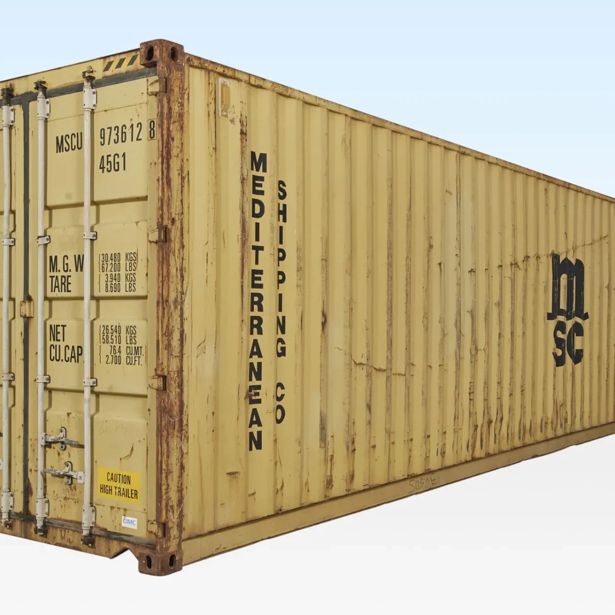 40ft X 8ft Used Shipping Container – High-cube