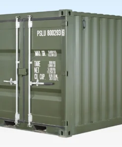 8ft New One Trip Shipping Container – Green RAL 6007