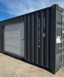20ft New One Trip Shipping Container with Side Roller Door – RAL 7015 Grey Storage Container
