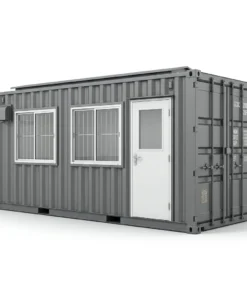 20ft New One Trip Portable Office Container – Converted Site Office Shipping Container Grey