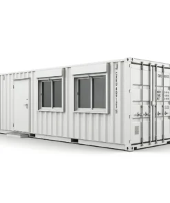 40ft New One Trip Portable Office Container – Converted Site Office Shipping Container White
