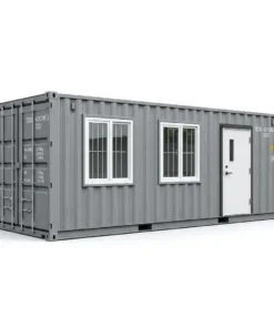 40ft New One Trip Portable Office Container – Converted Shipping Container Office Grey